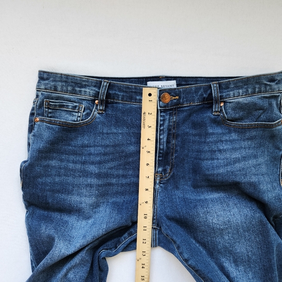 Lane Bryant Jeans Mid Rise Bootcut Blue Flex Magic Waistband Frayed Casual 18 - Picture 11 of 13